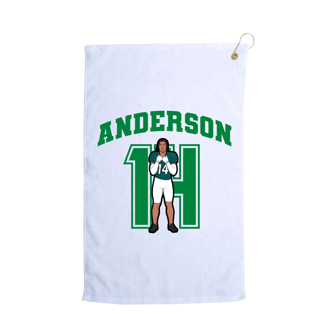Golf Towel — Number in White