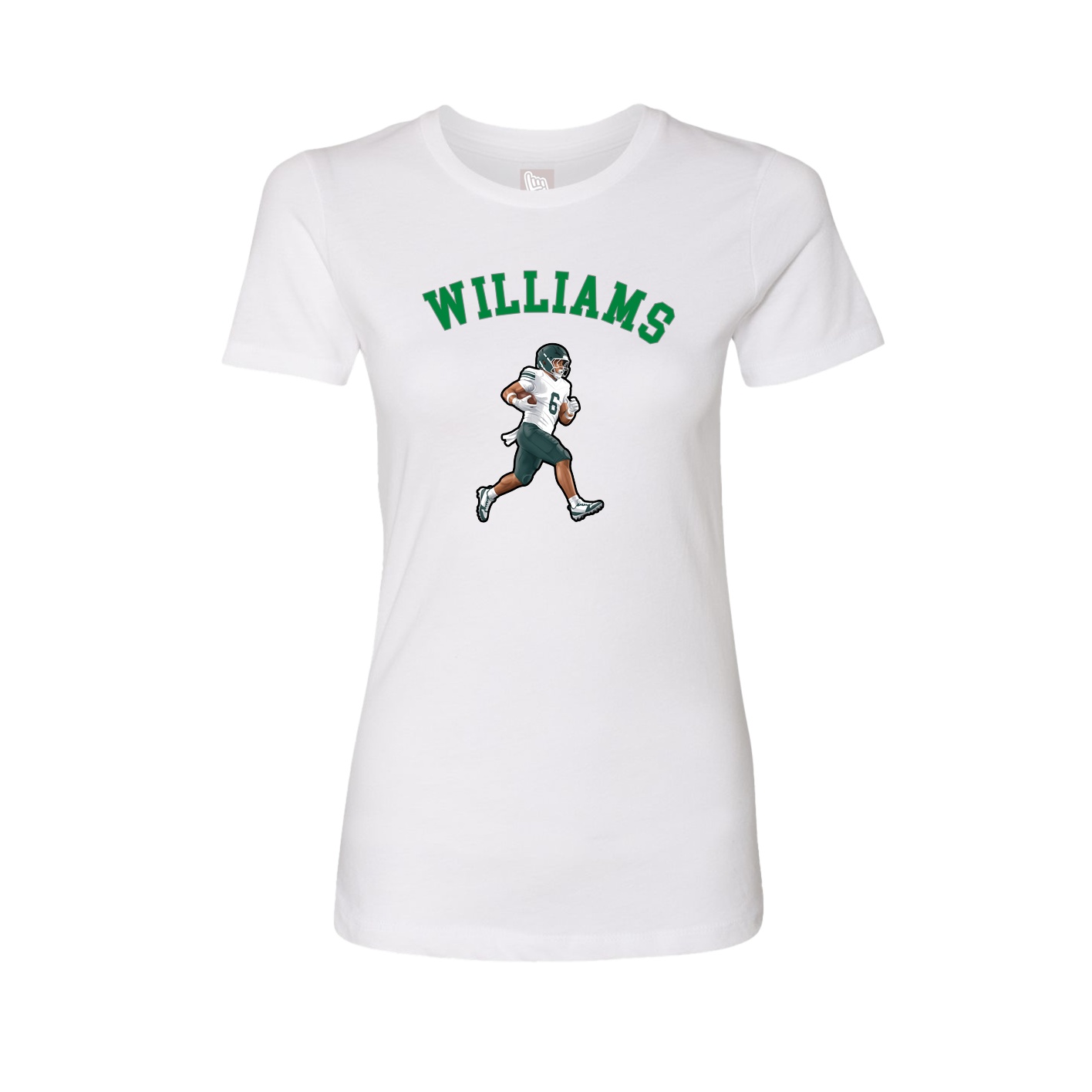 Fitted Women's Tee — Shirsey Arch in White