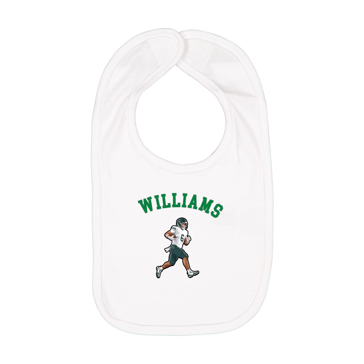 Infant Bib — Shirsey Arch in White