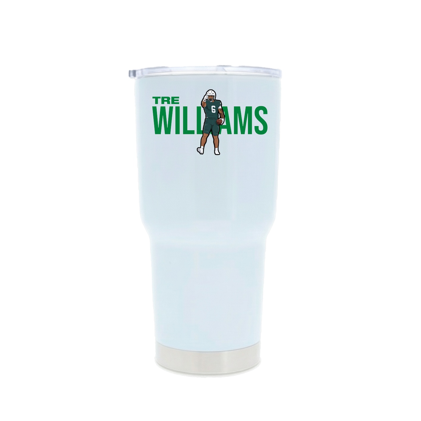 30oz Stainless Steel Tumbler — Player Name in White