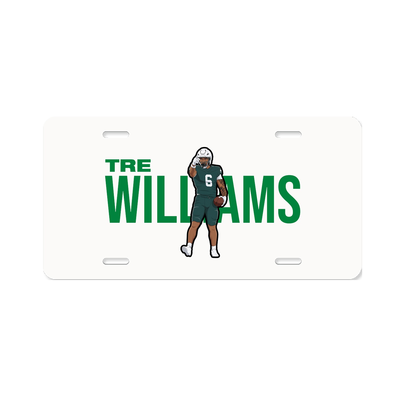 License Plate — Player Name in Classic