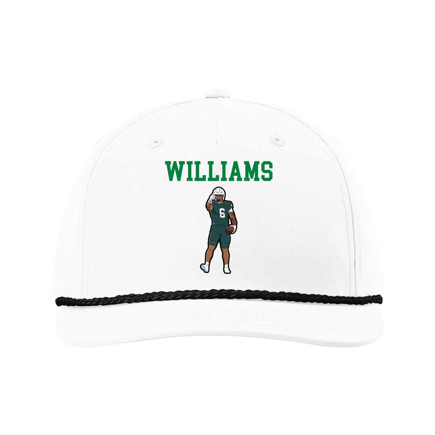 Five-Panel Classic Rope Cap — Shirsey in White
