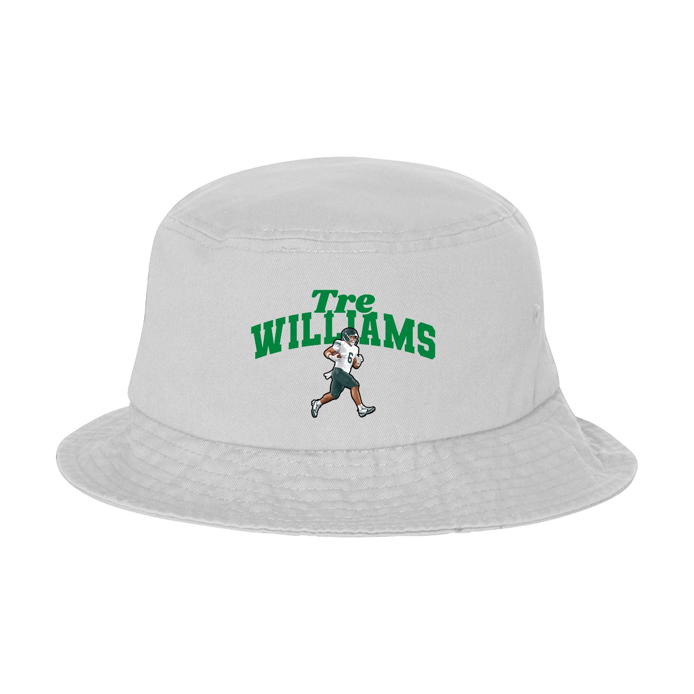 Bucket Cap — Signature Arch in White