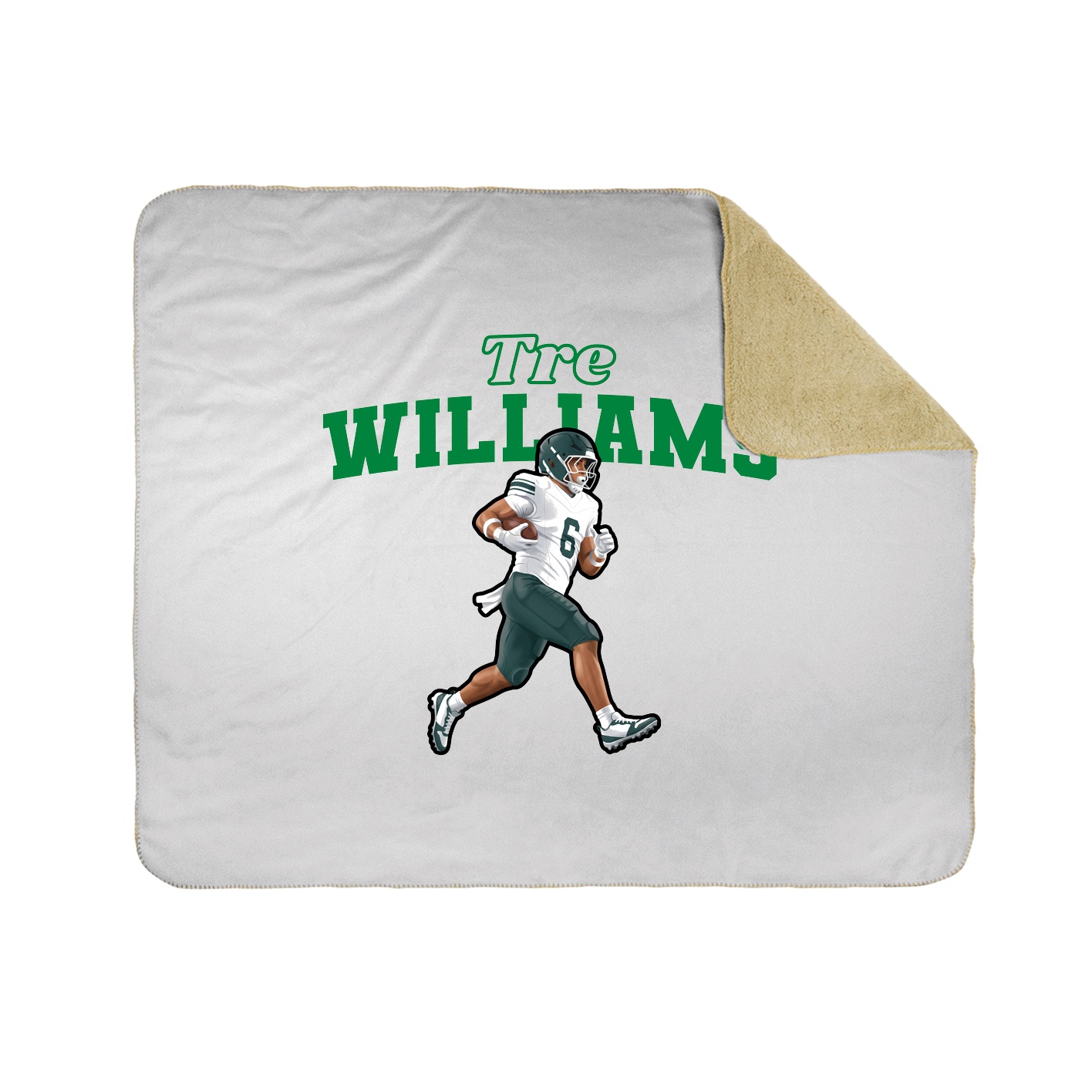Throw Blanket — Name Arch in White