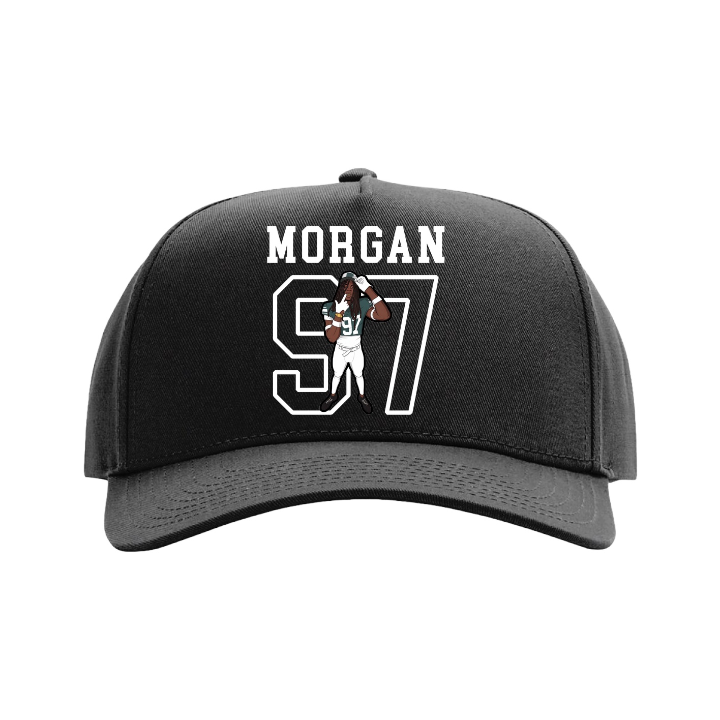 Full Fabric Five-Panel Champ Cap — Shirsey in Black