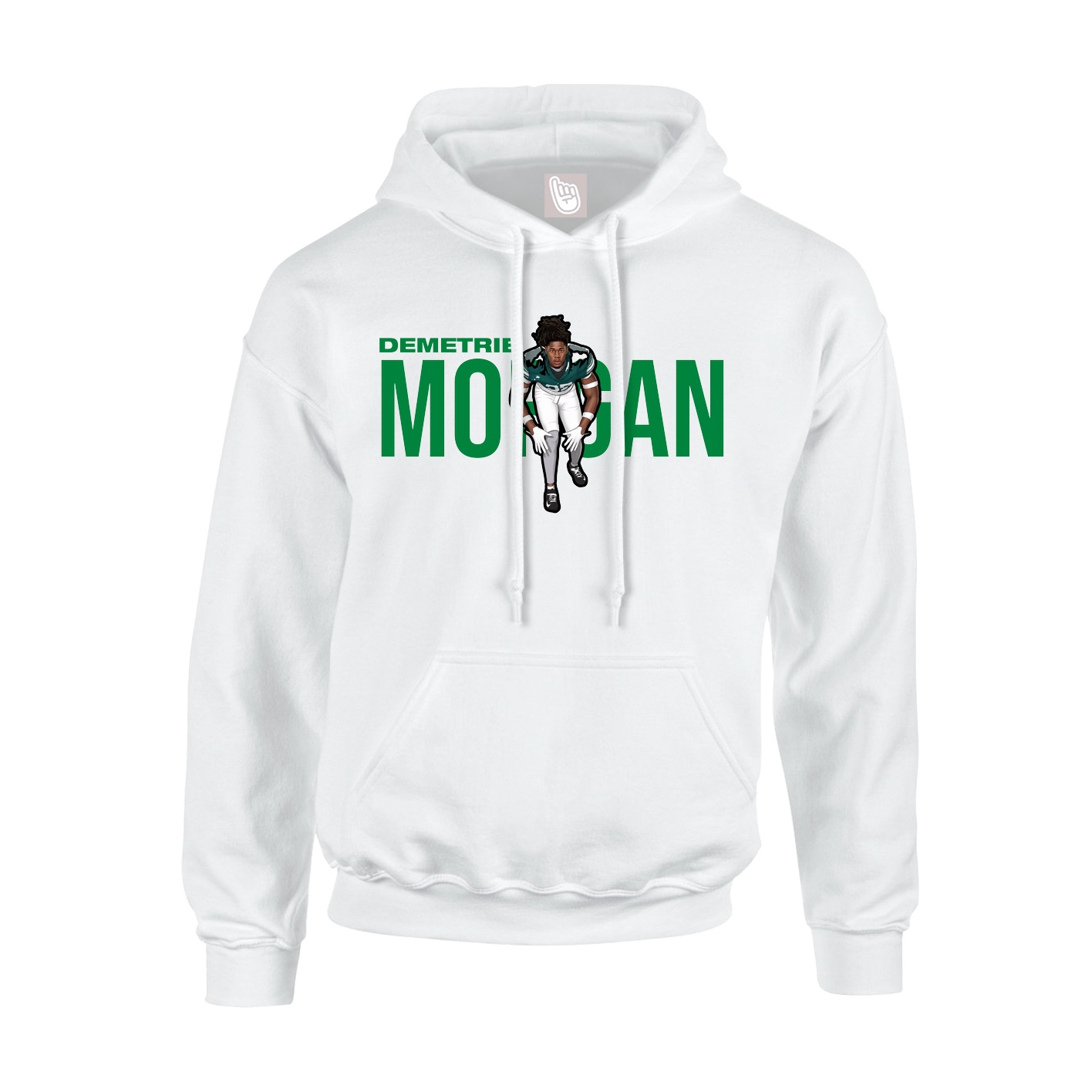 Youth Hoodie — Player Name in White