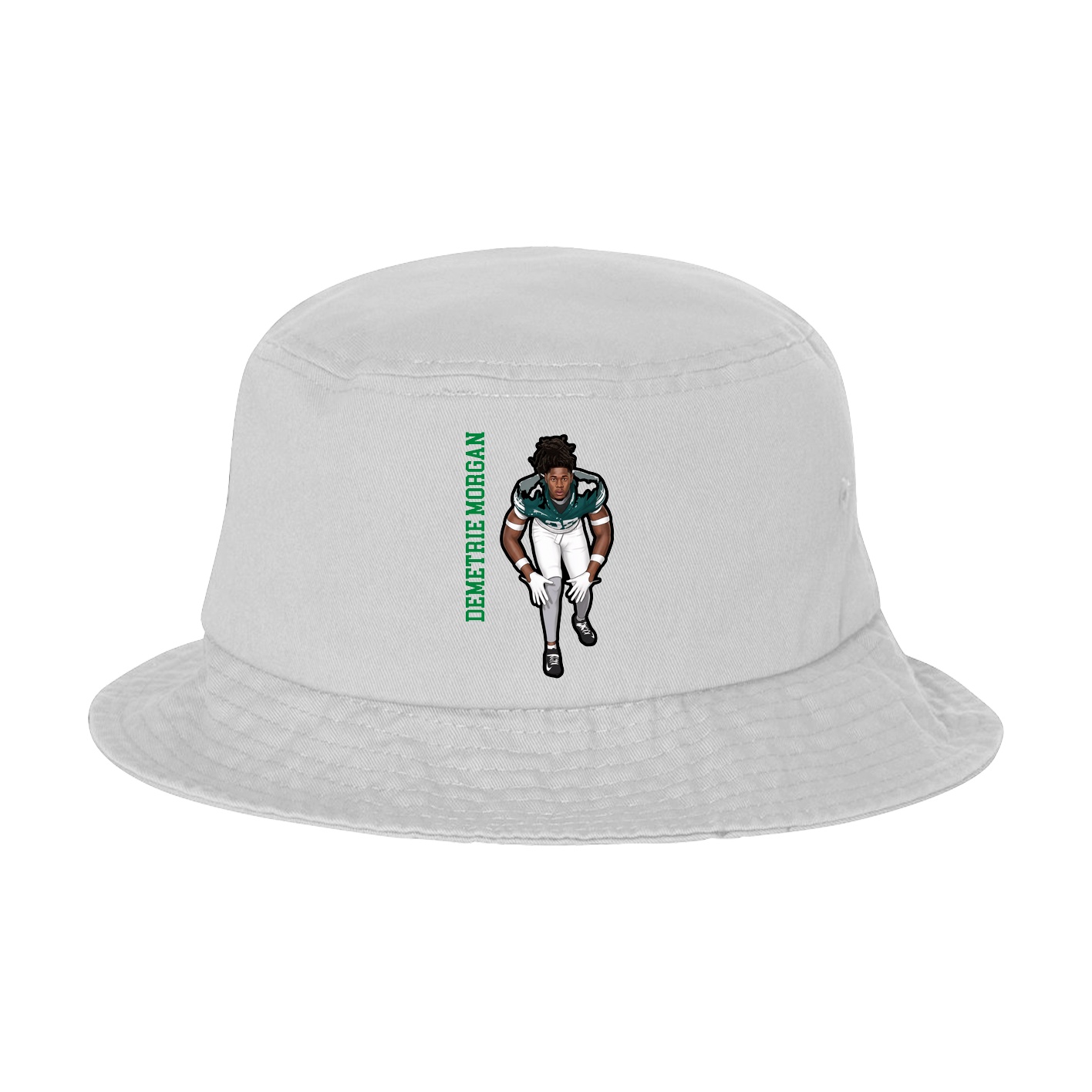 Bucket Cap — Name Vertical in White