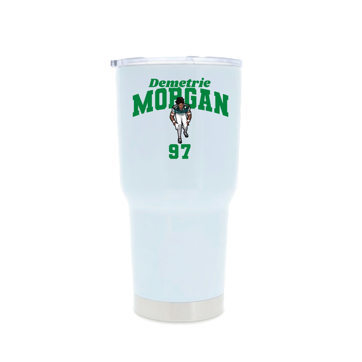 30oz Stainless Steel Tumbler — Signature Arch in White