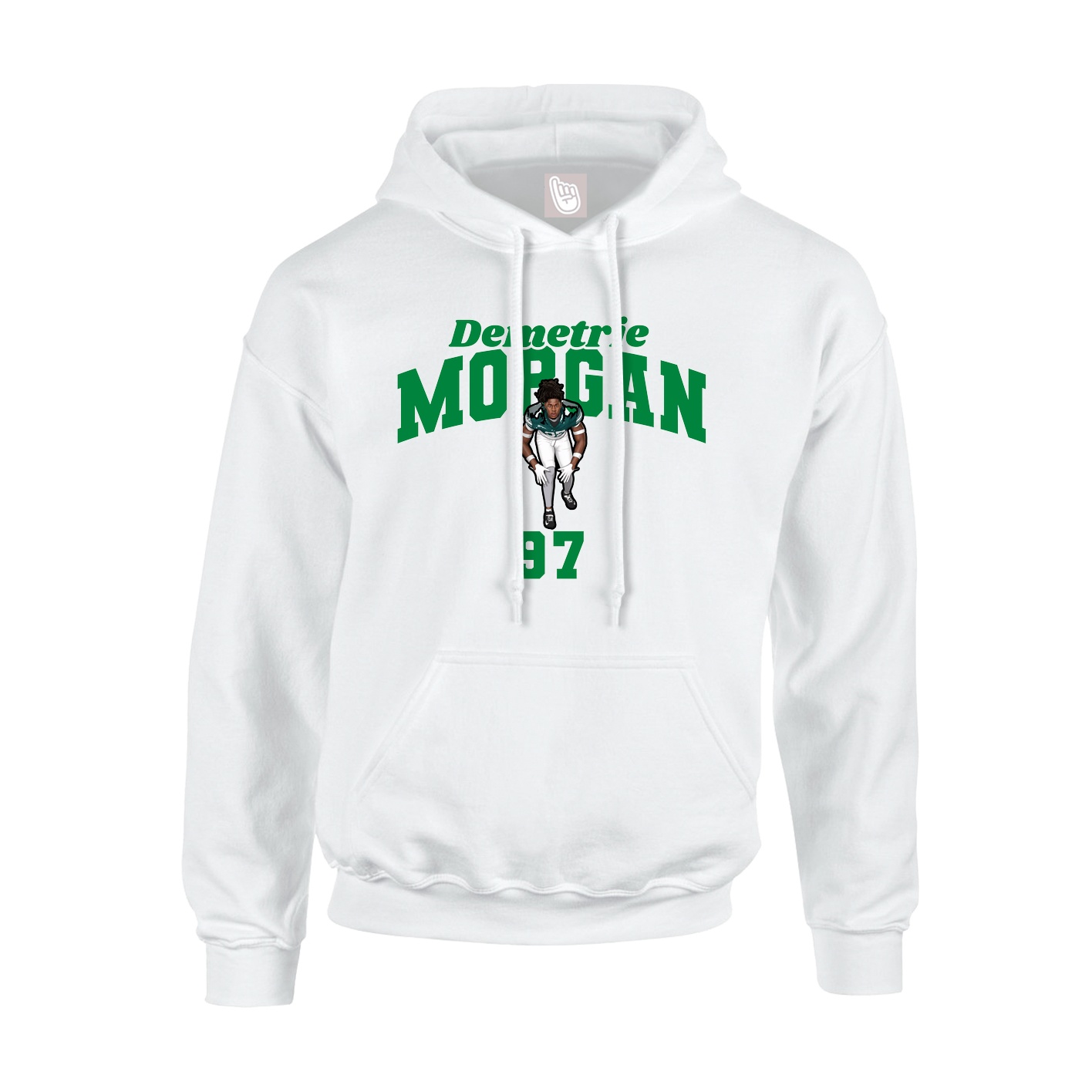 Hoodie — Signature Arch in White