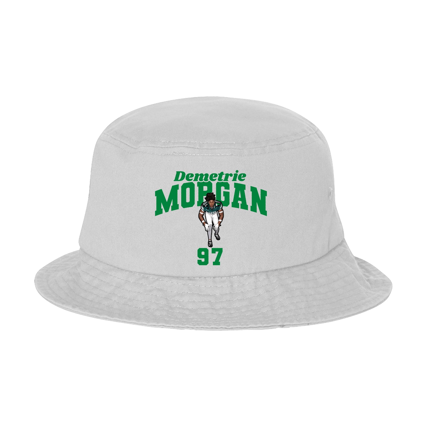 Bucket Cap — Signature Arch in White