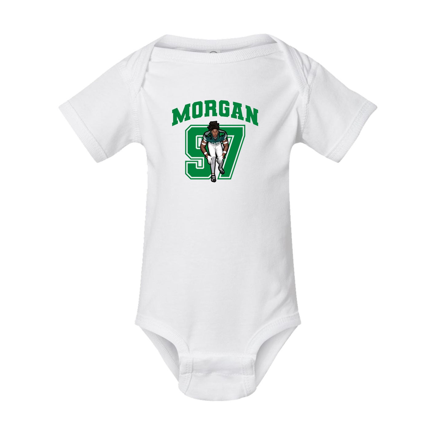 Baby Onesie — Number in White