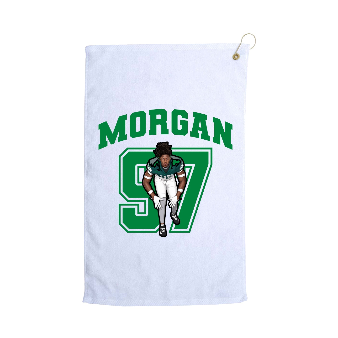 Golf Towel — Number in White