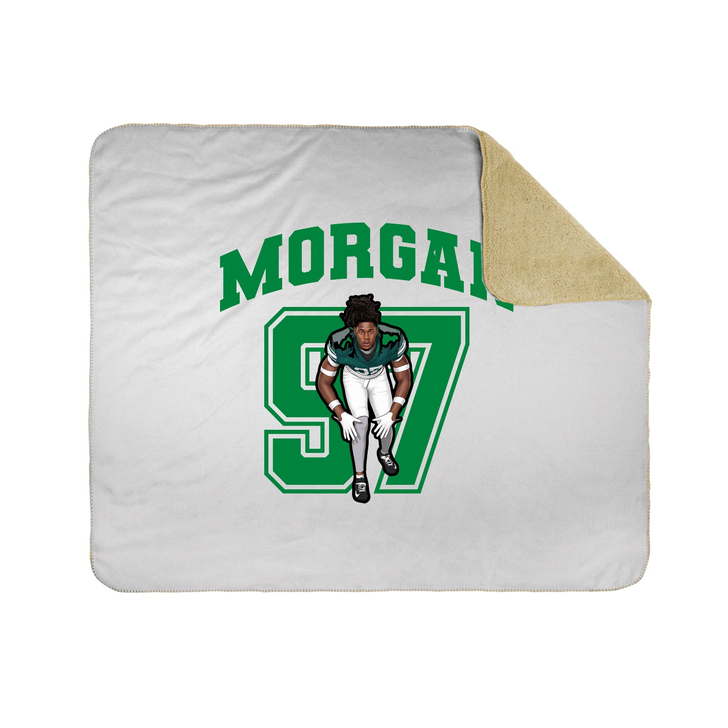 Throw Blanket — Number in White