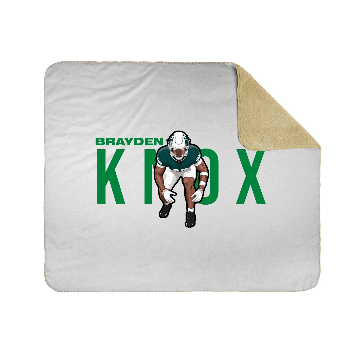 Throw Blanket — Player Name in White