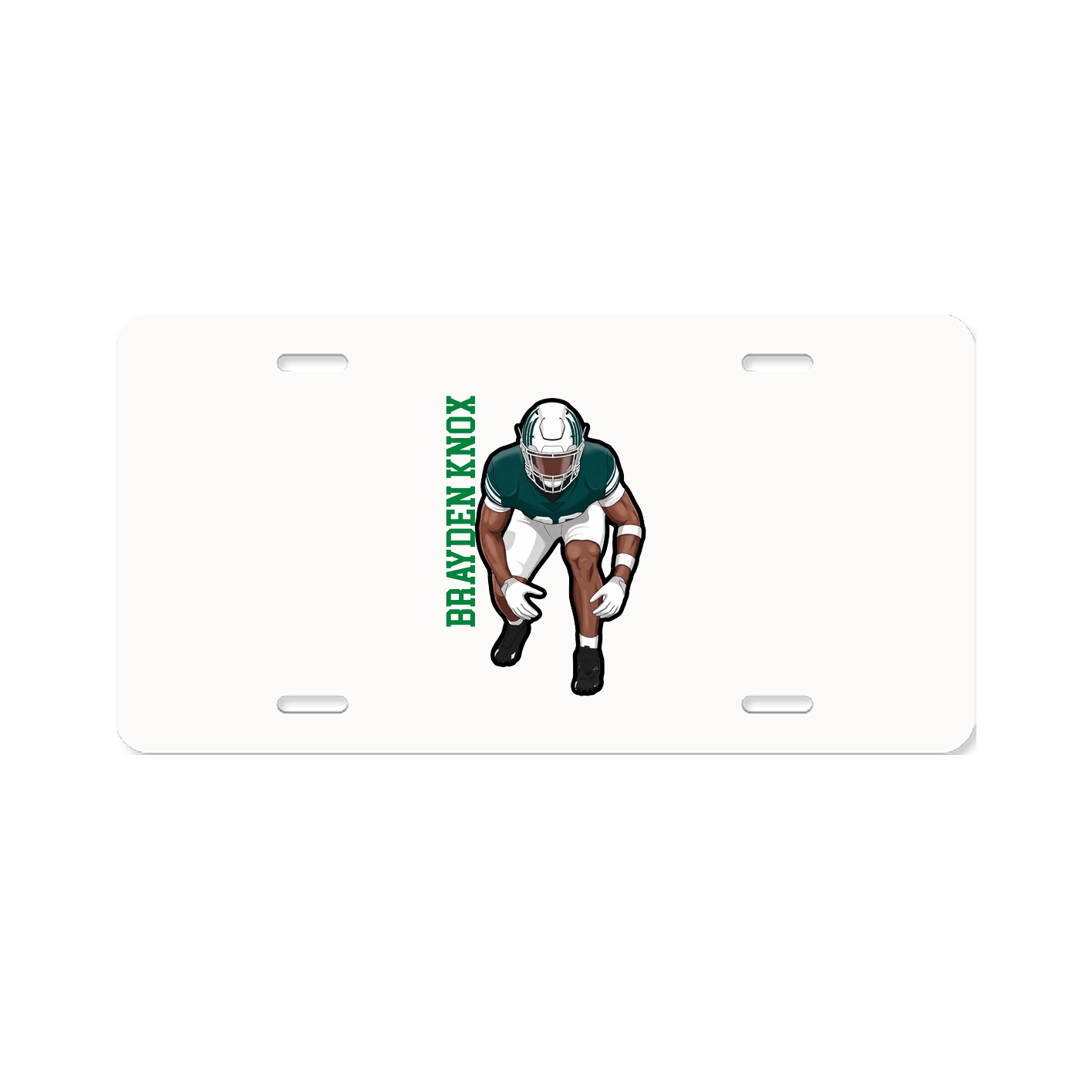License Plate — Name Vertical in Classic