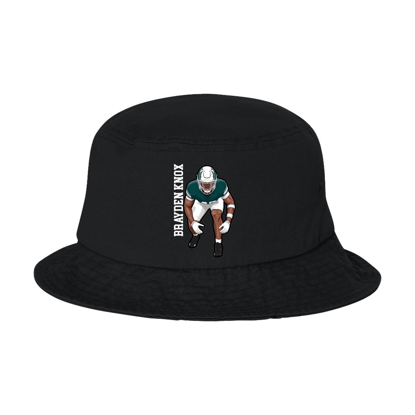 Bucket Cap — Name Vertical in Black