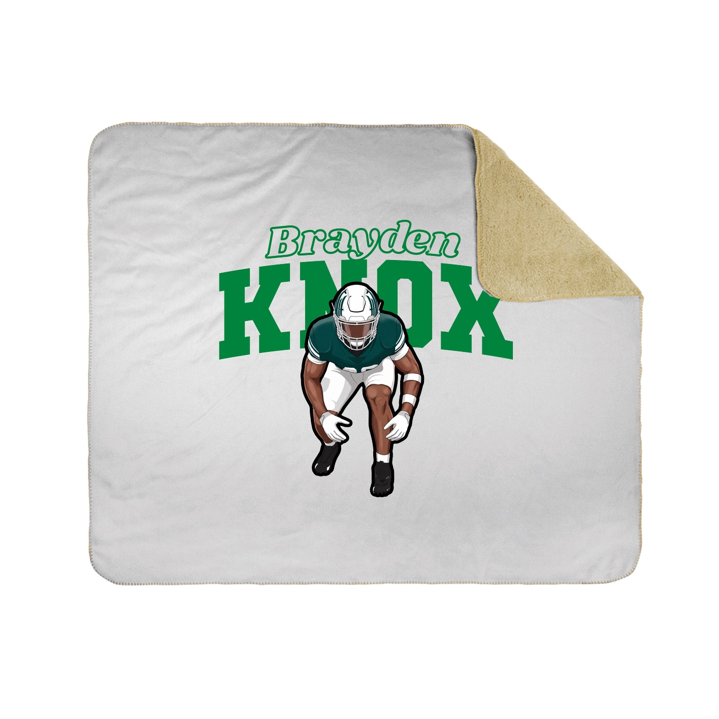 Throw Blanket — Name Arch in White