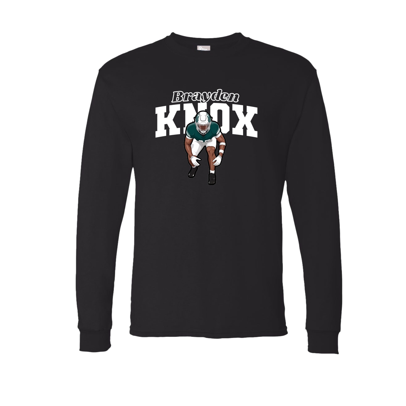 Long Sleeve Tee — Name Arch in Black