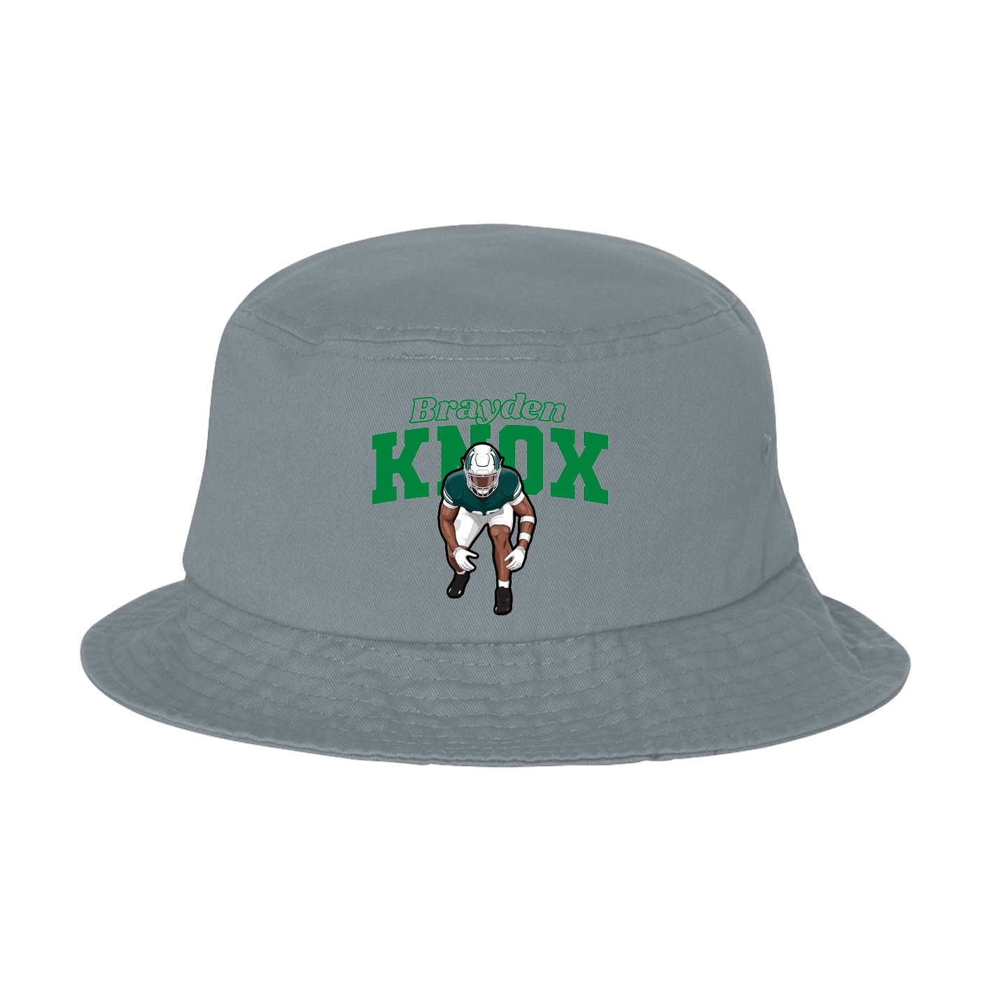Bucket Cap — Name Arch in Grey