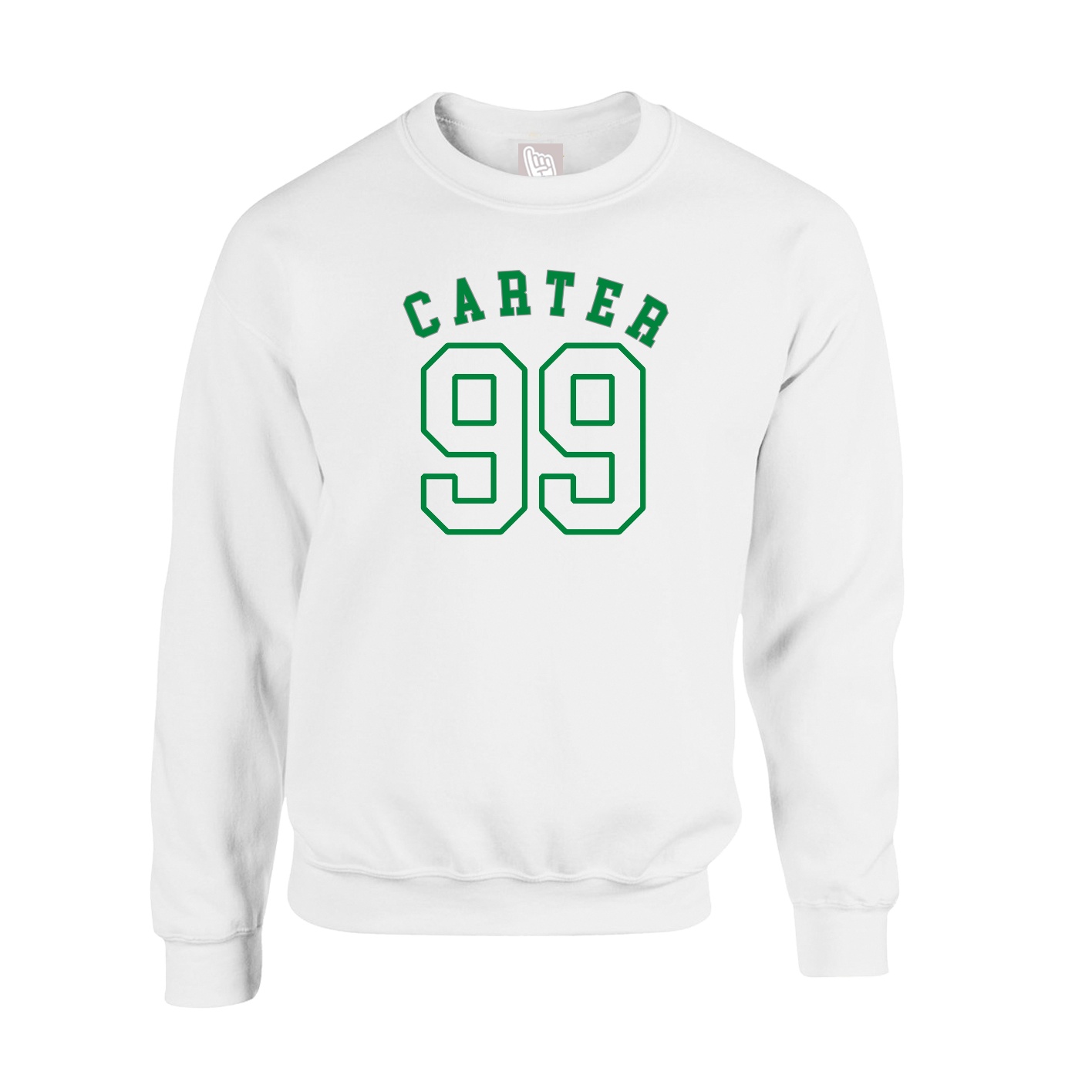 Fleece Crew — Shirsey Arch in White