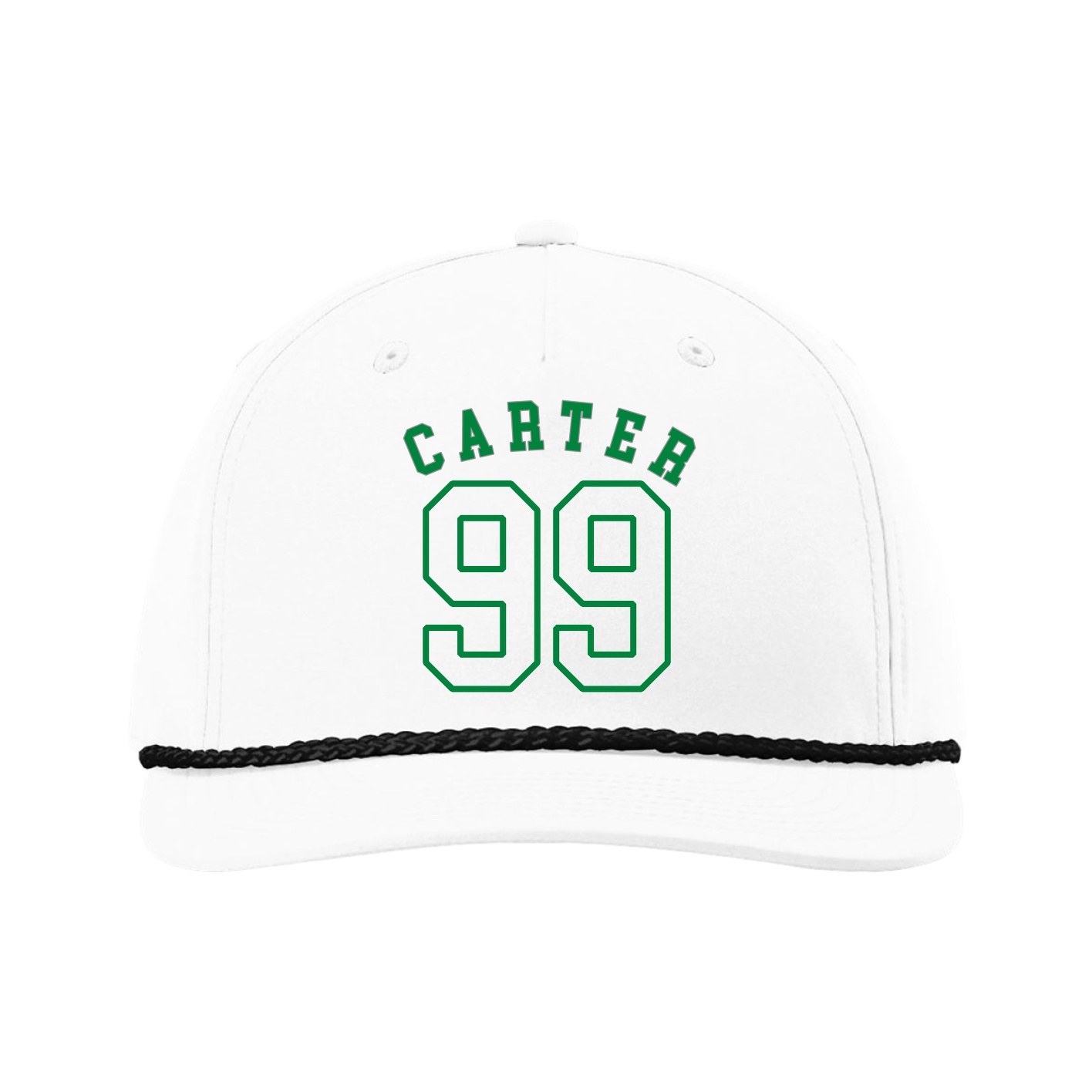 Five-Panel Classic Rope Cap — Shirsey Arch in White