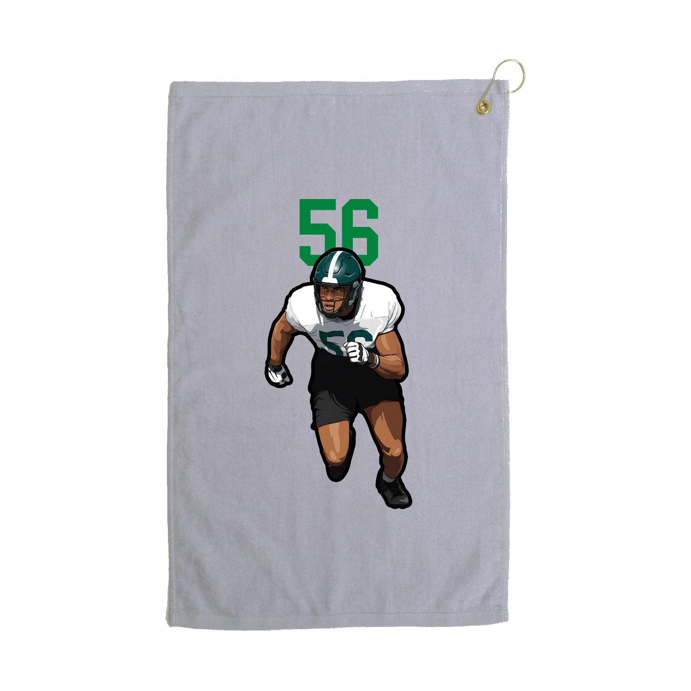 Golf Towel — Number Top in Grey