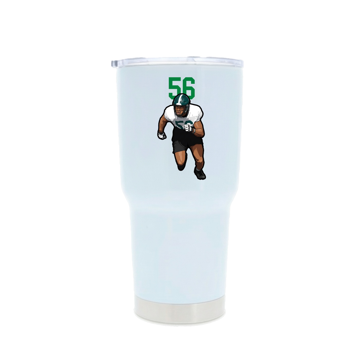 30oz Stainless Steel Tumbler — Number Top in White