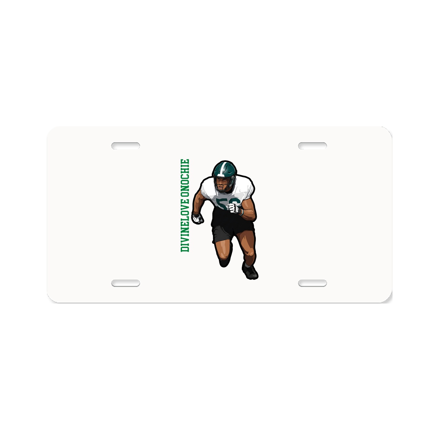 License Plate — Name Vertical in Classic