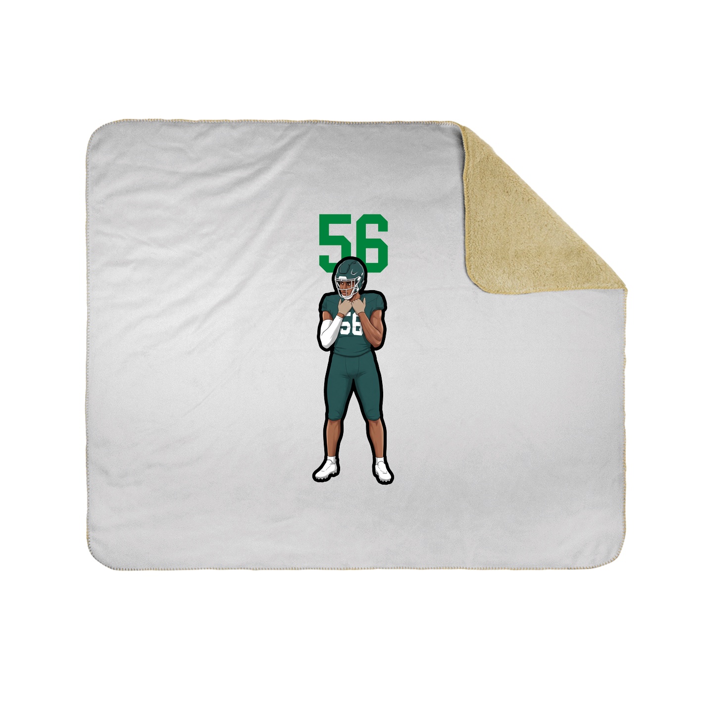 Throw Blanket — Number Top in White