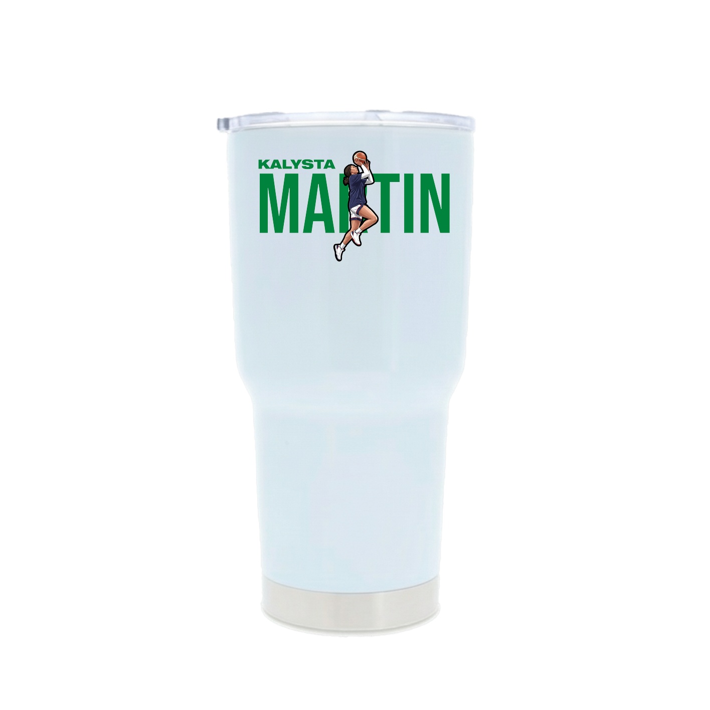 30oz Stainless Steel Tumbler — Player Name in White