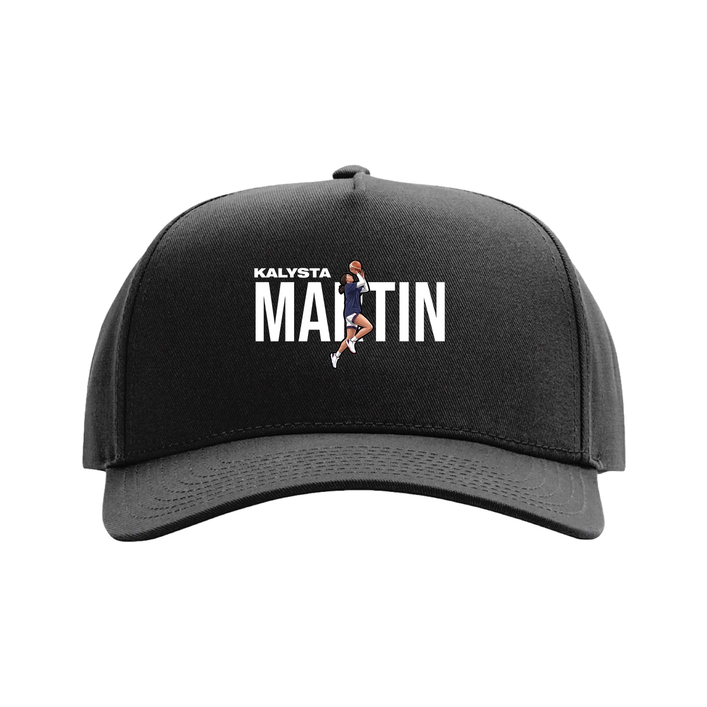 Full Fabric Five-Panel Champ Cap — Player Name in Black