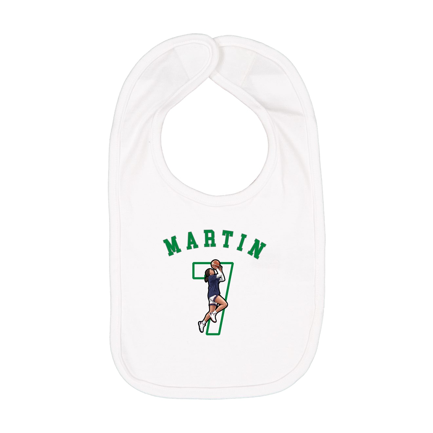 Infant Bib — Shirsey Arch in White