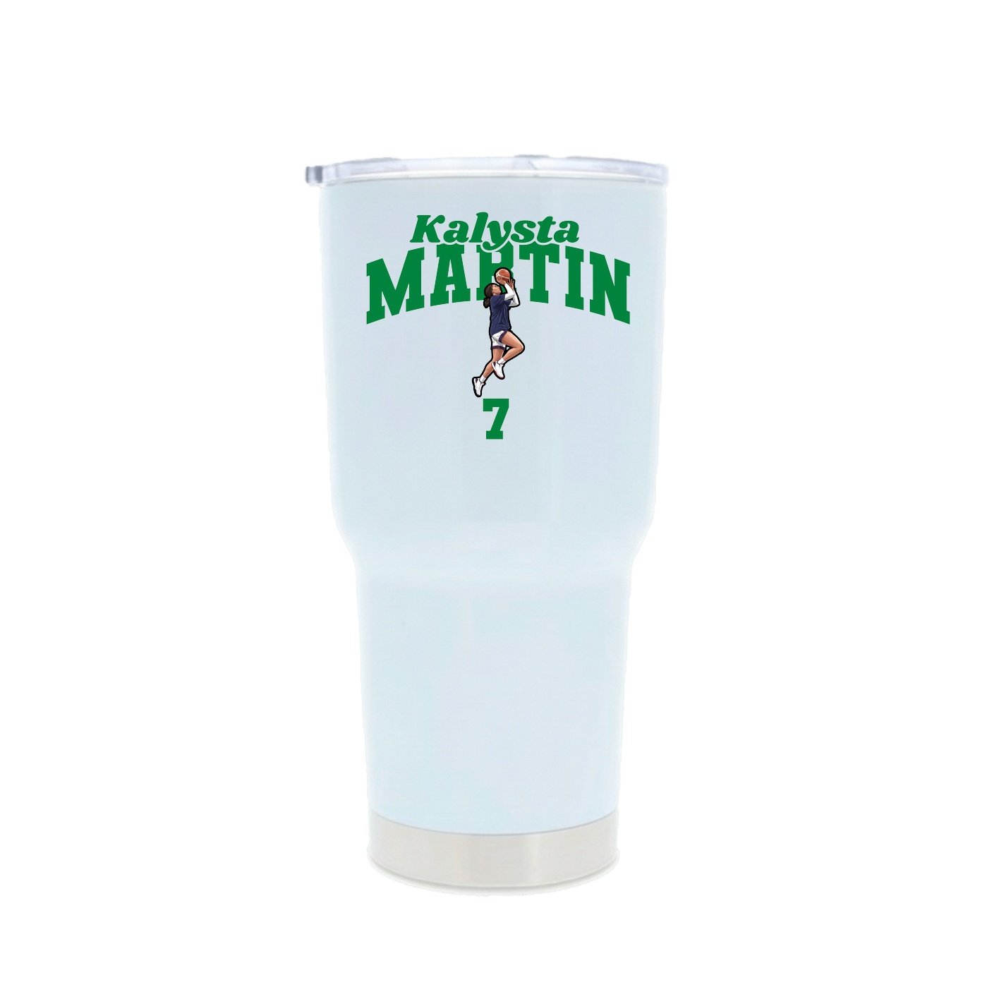 30oz Stainless Steel Tumbler — Signature Arch in White