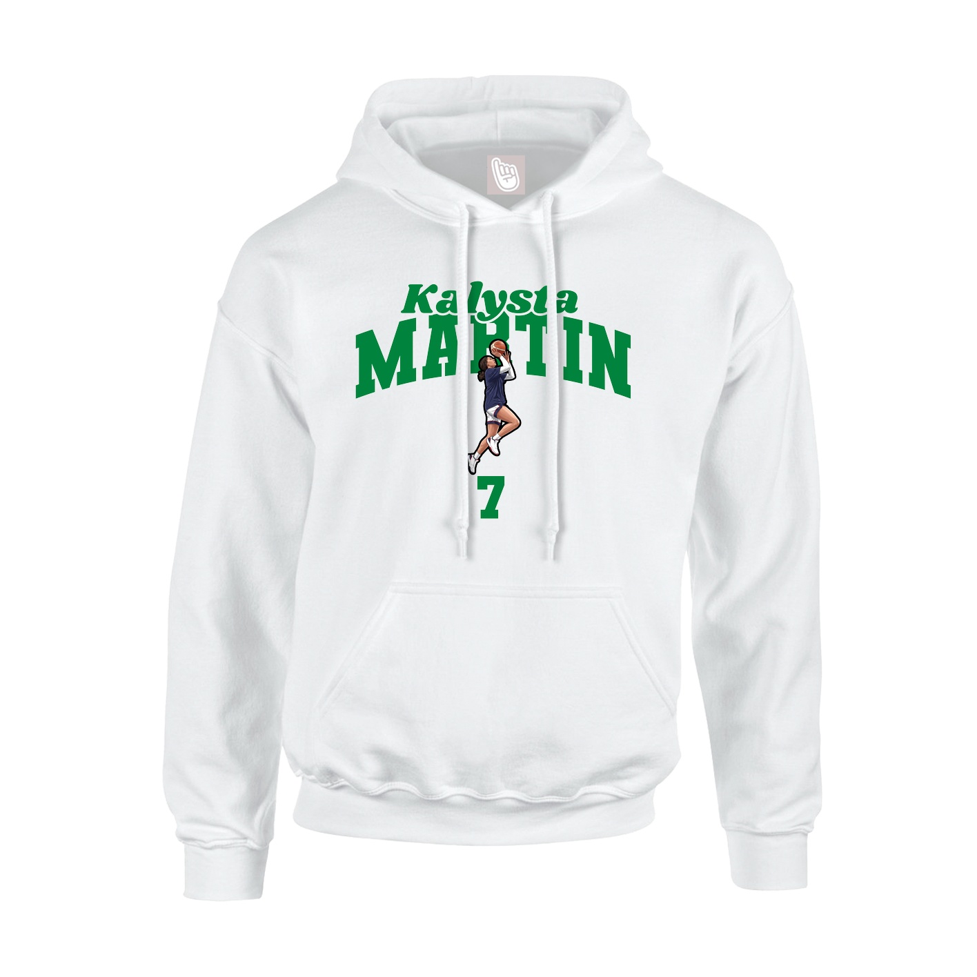 Hoodie — Signature Arch in White