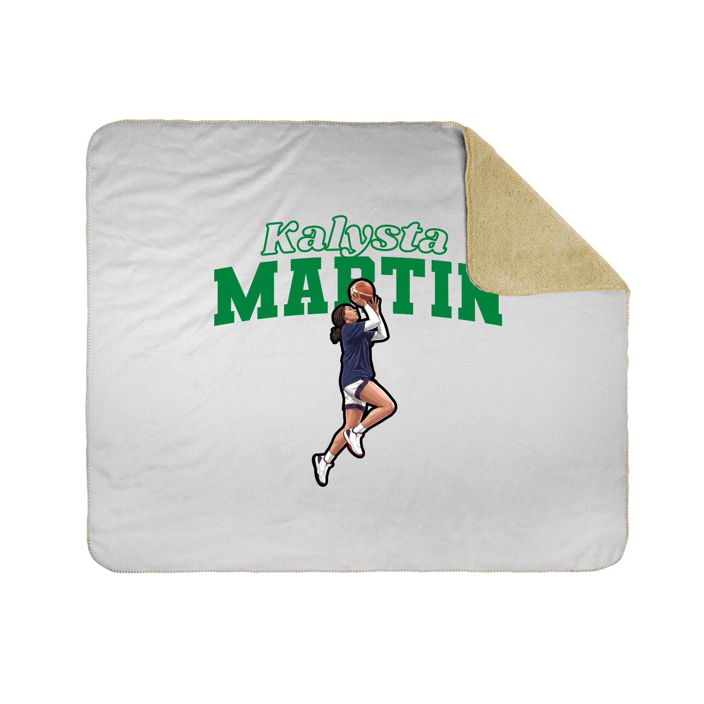 Throw Blanket — Name Arch in White