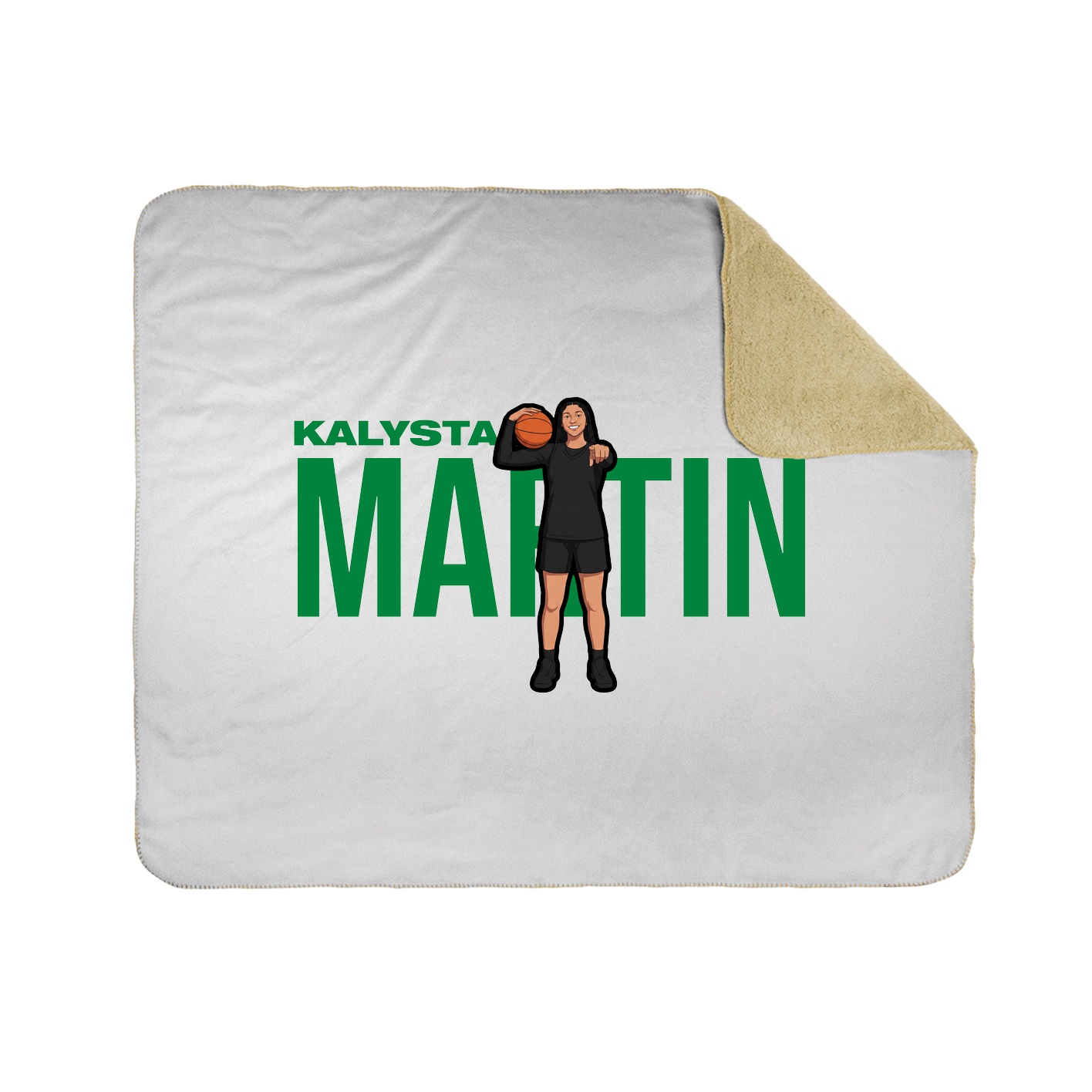 Throw Blanket — Player Name in White