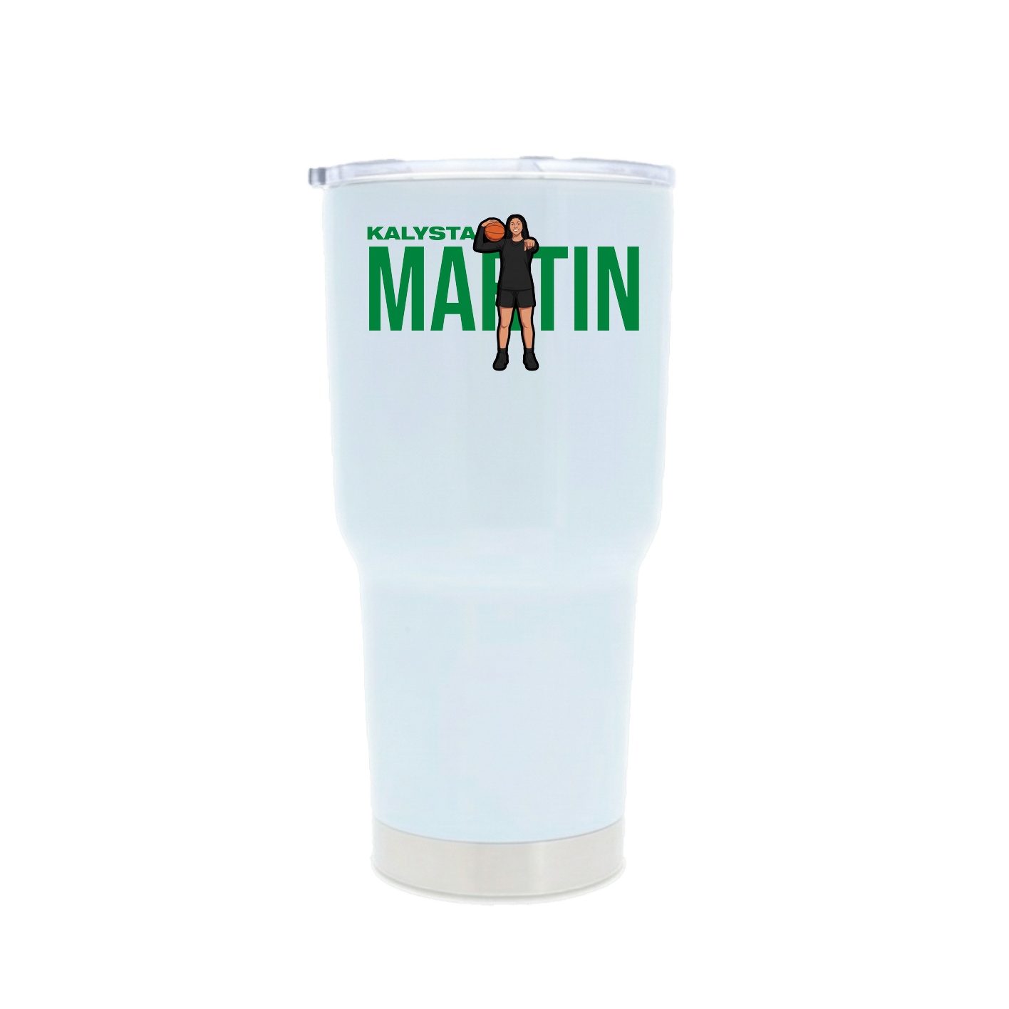30oz Stainless Steel Tumbler — Player Name in White