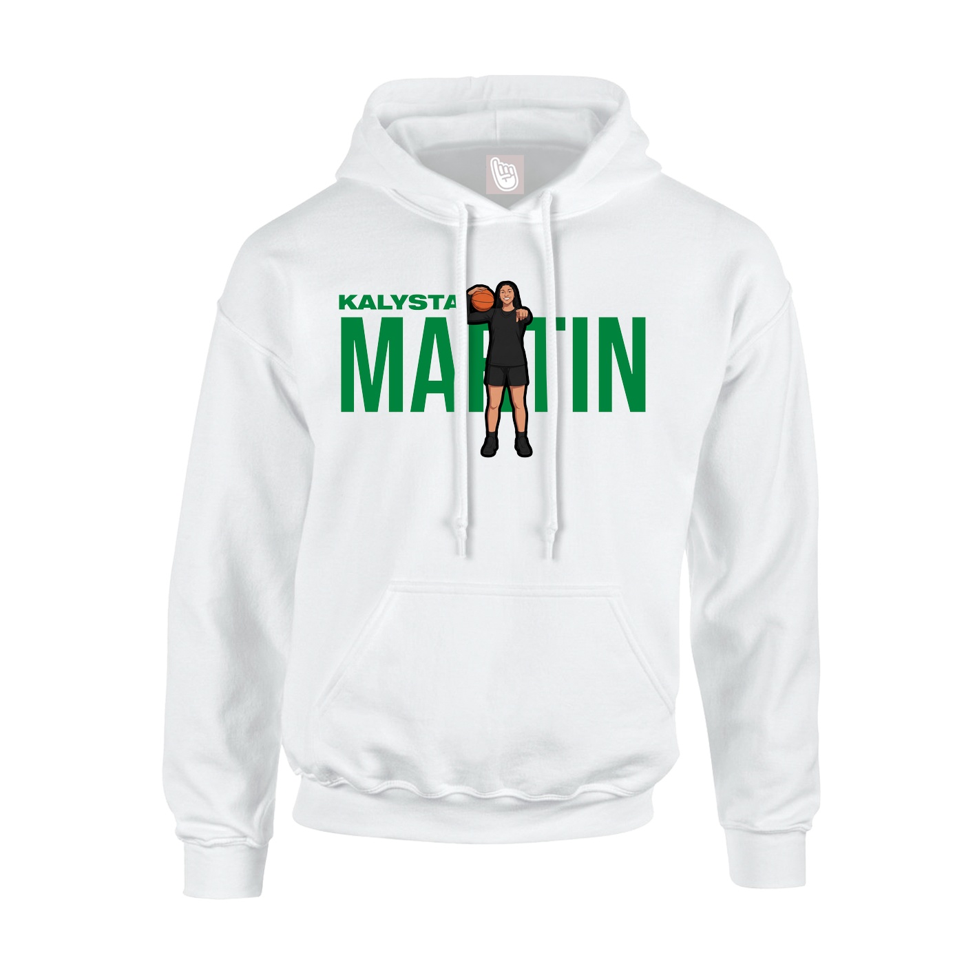 Youth Hoodie — Player Name in White