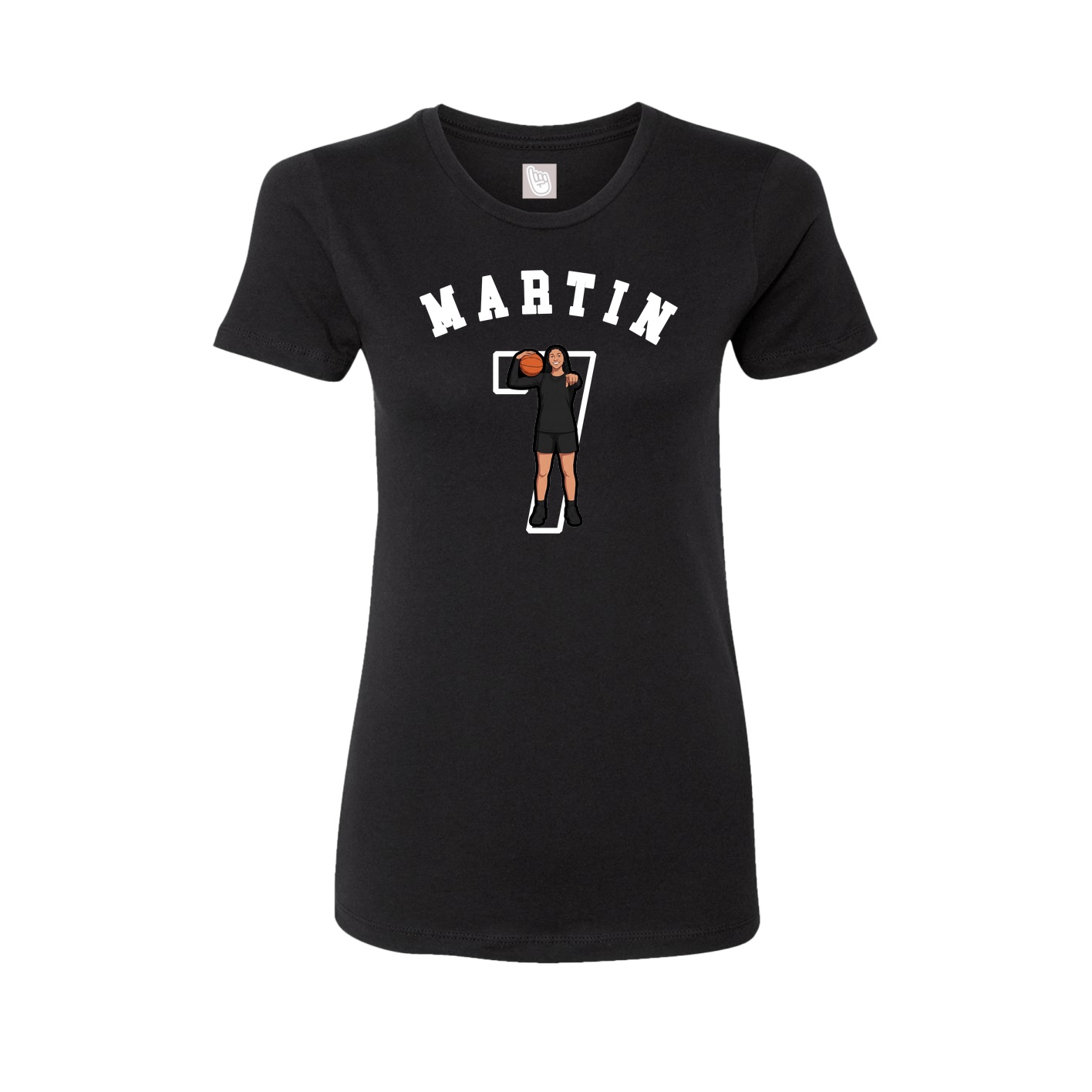 Fitted Women's Tee — Shirsey Arch in Black