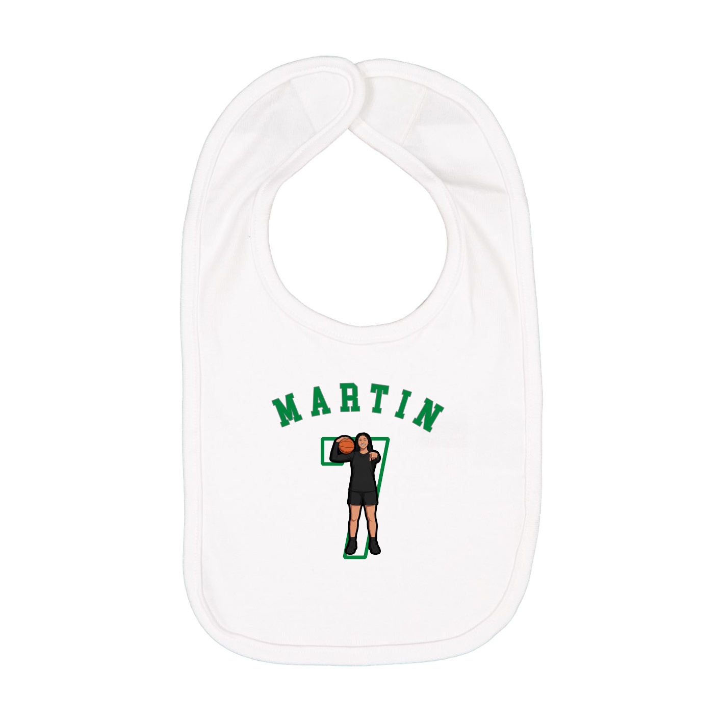 Infant Bib — Shirsey Arch in White