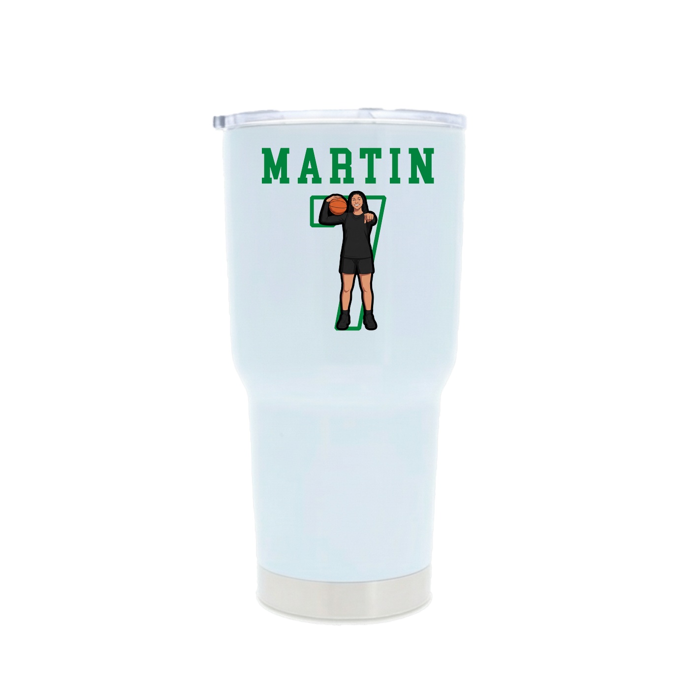 30oz Stainless Steel Tumbler — Shirsey in White