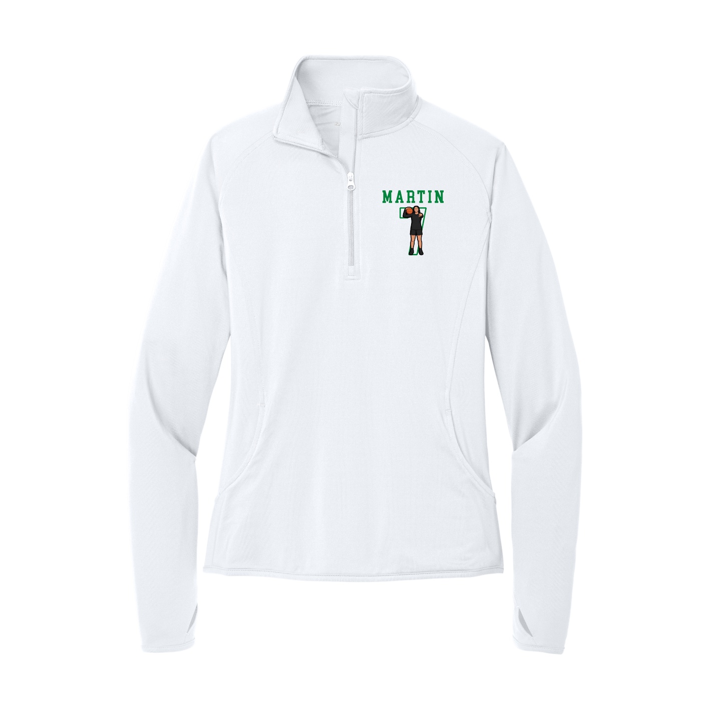Women's Q-Zip Pullover — Shirsey in White