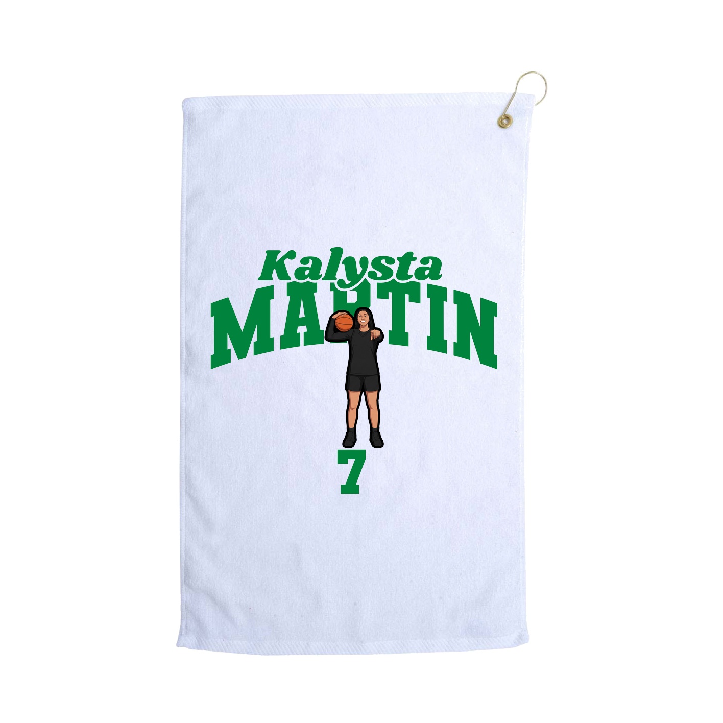 Golf Towel — Signature Arch in White