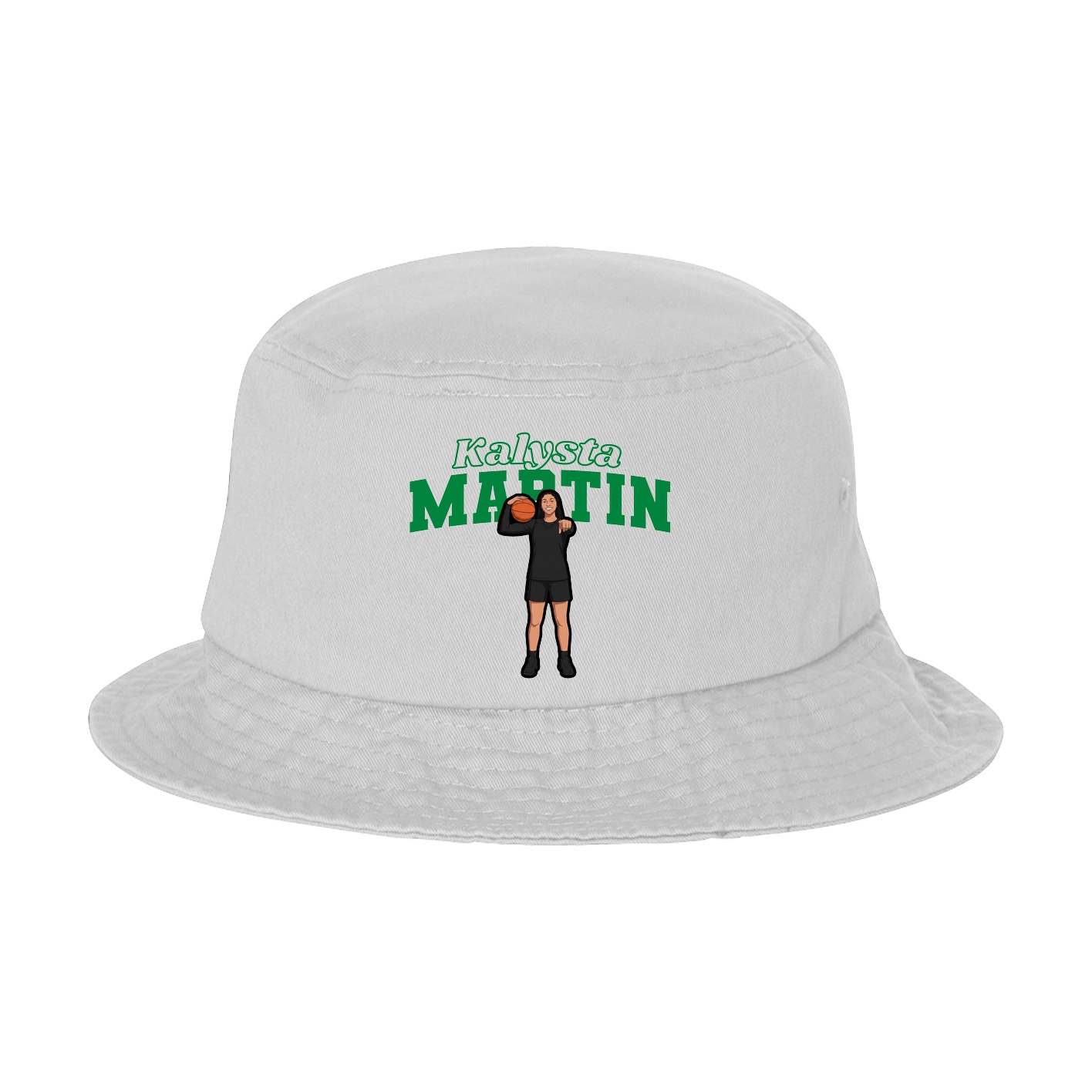 Bucket Cap — Name Arch in White