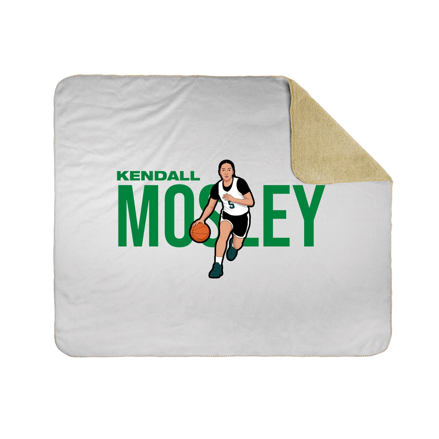 Throw Blanket — Player Name in White