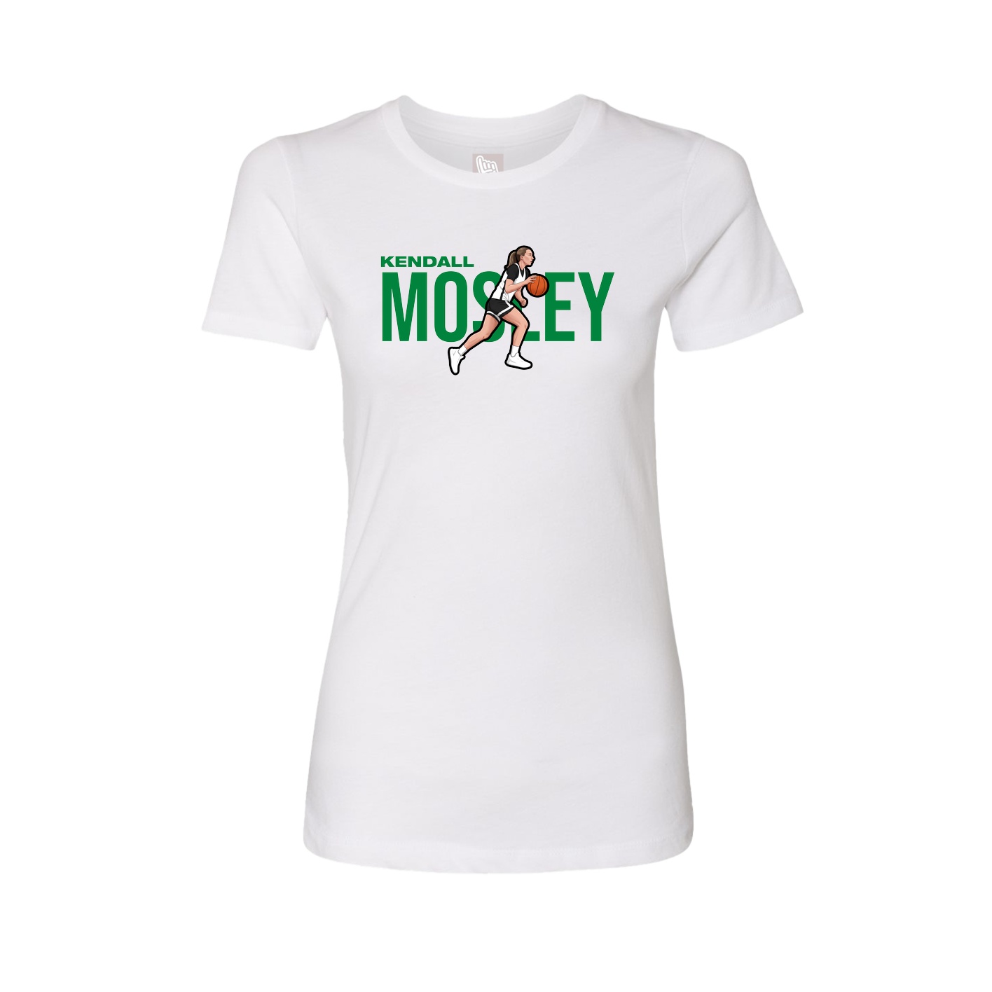 Fitted Women's Tee — Player Name in White