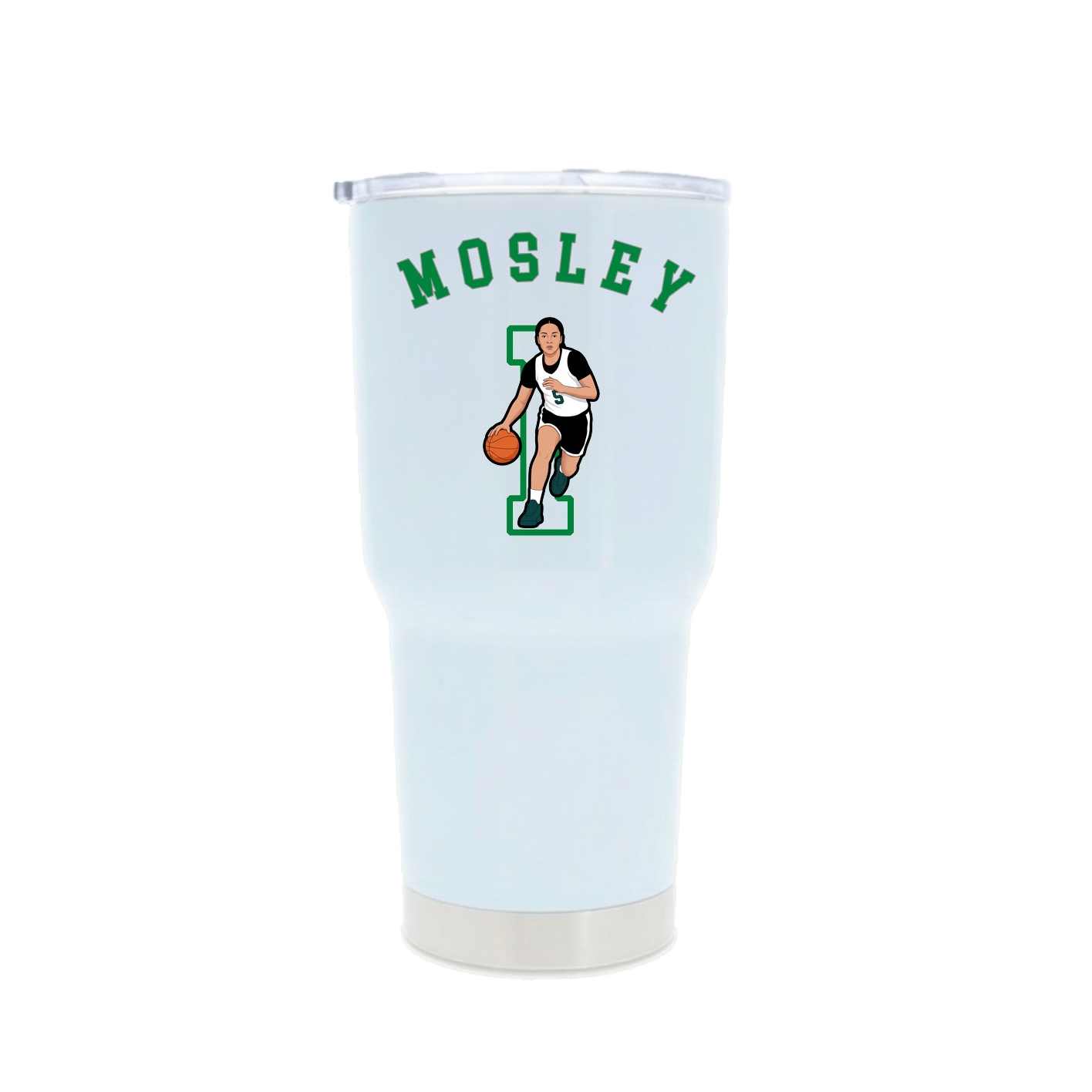 30oz Stainless Steel Tumbler — Shirsey Arch in White