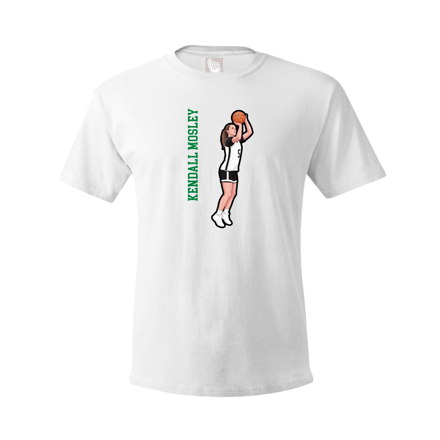 Tee — Name Vertical in White