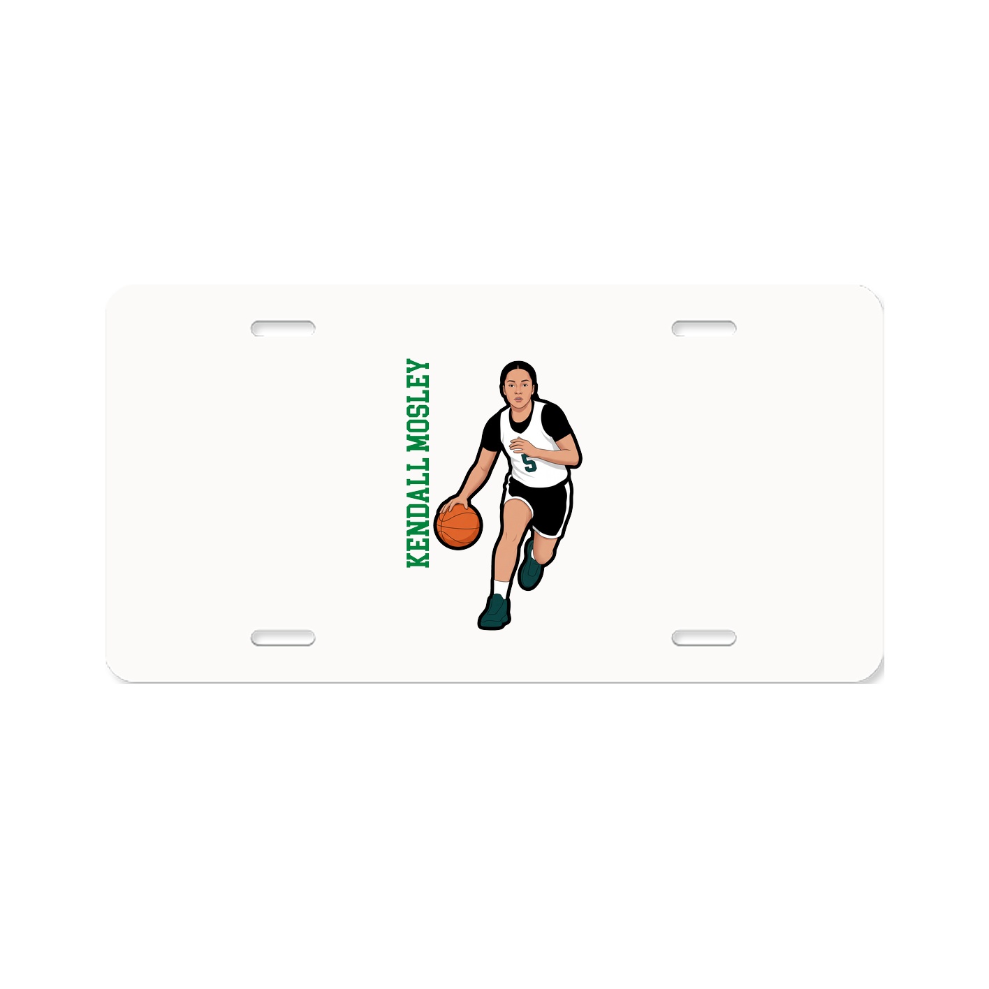 License Plate — Name Vertical in Classic