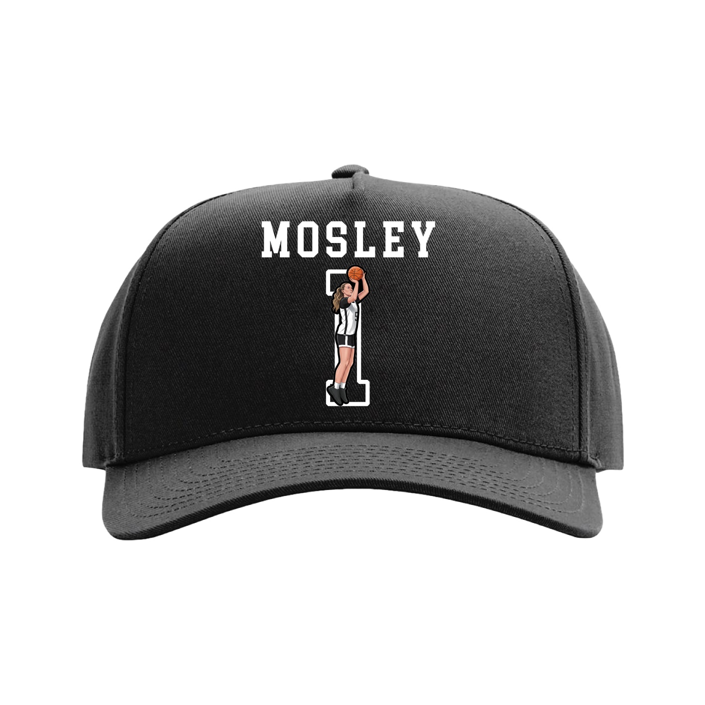 Full Fabric Five-Panel Champ Cap — Shirsey in Black